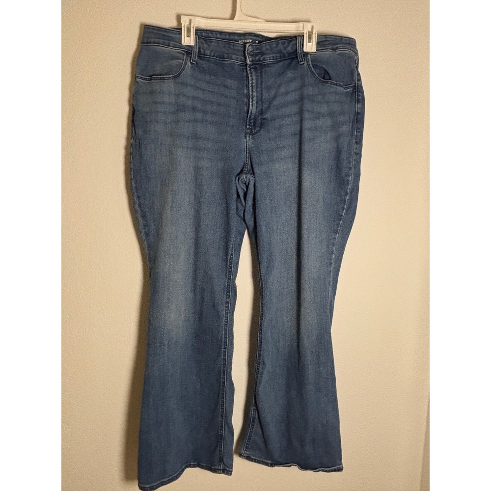 Old Navy Womens Blue High-Rise Flare Jeans‎ Size 20 Medium Wash Denim Pants